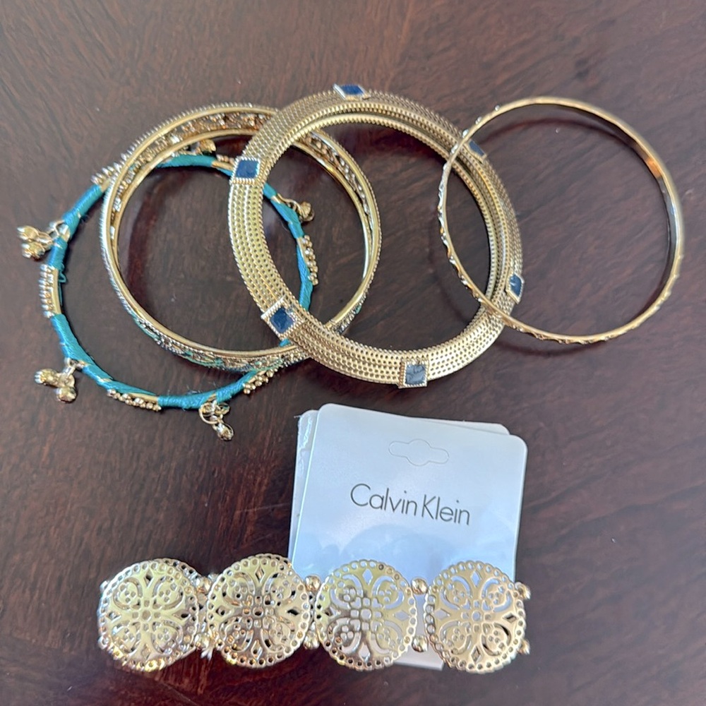 Bundle Calvin Klein Bracelet And Other Set Of 4 Bangles/Bracelets